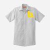 Short Sleeve Striped Industrial Work Shirt Thumbnail